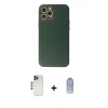 MARSİLYAN™- iPhone 12 Pro Max Kılıf Ahenk Işık - Siyah Joko Magic 5D Cam + Shine Kamera Lens - LT