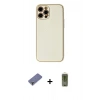 MARSİLYAN™- iPhone 12 Pro Max Kılıf Ahenk Işık - Siyah Joko Magic 5D Hayalet Cam + Metal Kamera Lens Koruma Cam - GD