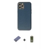 MARSİLYAN™- iPhone 12 Pro Max Kılıf Ahenk Işık - Siyah Joko Magic 5D Hayalet Cam + Metal Kamera Lens Koruma Cam - GD