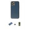 MARSİLYAN™- iPhone 12 Pro Max Kılıf Ahenk Işık - Siyah Joko Magic 5D Hayalet Cam + Shine Kamera Lens Koruma Cam - GD
