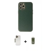 MARSİLYAN™- iPhone 12 Pro Max Kılıf Ahenk Işık - Siyah Joko Magic 5D Hayalet Cam + Gold Shine Kamera Lens