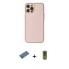 MARSİLYAN™- iPhone 12 Pro Max Kılıf Ahenk Işık - Siyah Joko Magic 5D Hayalet Cam + Shine Kamera Lens Koruma Cam - GD