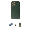 MARSİLYAN™- iPhone 12 Pro Max Kılıf Ahenk Işık - Siyah Joko Magic 5D Hayalet Cam + Shine Kamera Lens Koruma Cam - GD
