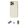 MARSİLYAN™- iPhone 12 Pro Max Kılıf Ahenk Işık - Siyah Joko Magic 5D Hayalet Cam + Shine Kamera Lens Koruma Cam - GD
