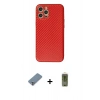 MARSİLYAN™- iPhone 12 Pro Max Kılıf Ahenk Işık - Siyah Joko Magic 5D Hayalet Cam + Gümüş Metal Kamera Lens Koruma Cam
