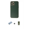 MARSİLYAN™- iPhone 12 Pro Max Kılıf Ahenk Işık - Siyah Joko Magic 5D Hayalet Cam + Shine Kamera Lens Koruma Cam - MI