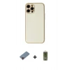 MARSİLYAN™- iPhone 12 Pro Max Kılıf Ahenk Işık - Siyah Joko Magic 5D Hayalet Cam + Metal Kamera Lens Koruma Cam - KI