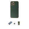 MARSİLYAN™- iPhone 12 Pro Max Kılıf Ahenk Işık - Siyah Joko Magic 5D Hayalet Cam + Metal Kamera Lens Koruma Cam - KI