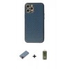 MARSİLYAN™- iPhone 12 Pro Max Kılıf Ahenk Işık - Siyah Joko Magic 5D Hayalet Cam + Metal Kamera Lens Koruma Cam - KI