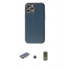 MARSİLYAN™- iPhone 12 Pro Max Kılıf Ahenk Işık - Siyah Joko Magic 5D Hayalet Cam + Renkli Kamera Lens Koruma Cam - TU