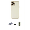 MARSİLYAN™- iPhone 12 Pro Max Kılıf Ahenk Işık - Siyah Joko Magic 5D Hayalet Cam + Renkli Kamera Lens Koruma Cam - MI