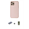 MARSİLYAN™- iPhone 12 Pro Max Kılıf Ahenk Işık - Siyah Joko Magic 5D Hayalet Cam + Renkli Kamera Lens Koruma Cam - MI