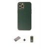 MARSİLYAN™- iPhone 12 Pro Max Kılıf Ahenk Işık - Siyah Joko Magic 5D Hayalet Cam + Shine Kamera Lens Koruma Cam - SABE