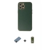 MARSİLYAN™- iPhone 12 Pro Max Kılıf Ahenk Işık - Siyah Joko Magic 5D Hayalet Cam + Shine Kamera Lens Koruma Cam - SH