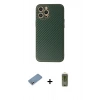 MARSİLYAN™- iPhone 12 Pro Max Kılıf Ahenk Işık - Siyah Joko Magic 5D Hayalet Cam + Shine Kamera Lens Koruma Cam - GS
