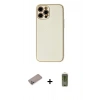MARSİLYAN™- iPhone 12 Pro Max Kılıf Ahenk Işık - Siyah Joko Magic 5D Hayalet Cam + Shine Kamera Lens Koruma Cam - SABE