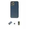 MARSİLYAN™- iPhone 12 Pro Max Kılıf Ahenk Işık - Siyah Joko Magic 5D Hayalet Cam + Shine Kamera Lens Koruma Cam - SH