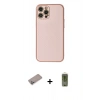 MARSİLYAN™- iPhone 12 Pro Max Kılıf Ahenk Işık - Siyah Joko Magic 5D Hayalet Cam + Shine Kamera Lens Koruma Cam - SABE