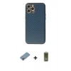 MARSİLYAN™- iPhone 12 Pro Max Kılıf Ahenk Işık - Siyah Joko Magic 5D Hayalet Cam + Shine Kamera Lens Koruma Cam - GI