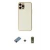MARSİLYAN™- iPhone 12 Pro Max Kılıf Ahenk Işık - Siyah Joko Magic 5D Hayalet Cam + Shine Kamera Lens Koruma Cam - SH