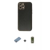 MARSİLYAN™- iPhone 12 Pro Max Kılıf Ahenk Işık - Siyah Joko Magic 5D Hayalet Cam + Shine Kamera Lens Koruma Cam - GS