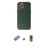 MARSİLYAN™- iPhone 12 Pro Max Kılıf Ahenk Işık - Siyah Joko Magic 5D Hayalet Cam + Shine Kamera Lens Koruma Cam - GI