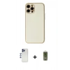 MARSİLYAN™- iPhone 12 Pro Max Kılıf Ahenk Işık - Siyah Joko Magic 5D Hayalet Cam + Shine Kamera Lens - LT
