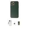 MARSİLYAN™- iPhone 12 Pro Max Kılıf Ahenk Işık - Siyah Joko Magic 5D Hayalet Cam + Shine Kamera Lens - LT