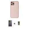 MARSİLYAN™- iPhone 12 Pro Max Kılıf Ahenk Işık - Siyah Joko Magic 5D Hayalet Cam + Neon Fosforlu Kamera Lens - YL