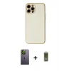 MARSİLYAN™- iPhone 12 Pro Max Kılıf Ahenk Işık - Siyah Joko Magic 5D Hayalet Cam + Neon Fosforlu Kamera Lens - YL