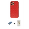 MARSİLYAN™- iPhone 12 Pro Max Kılıf Ahenk Işık - Siyah Mat Seramik Nano Ekran Koruyucu + Shine Kamera Lens Koruma Cam - GD