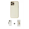 MARSİLYAN™- iPhone 12 Pro Max Kılıf Ahenk Işık - Siyah Mat Seramik Nano Ekran Koruyucu + Shine Kamera Lens - GD