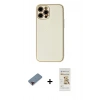 MARSİLYAN™- iPhone 12 Pro Max Kılıf Ahenk Işık - Siyah Mat Seramik Nano Ekran Koruyucu + Metal Kamera Lens Koruma Cam - KI