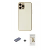 MARSİLYAN™- iPhone 12 Pro Max Kılıf Ahenk Işık - Siyah Mat Seramik Nano Ekran Koruyucu + Renkli Kamera Lens Koruma Cam - MI