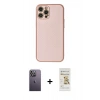 MARSİLYAN™- iPhone 12 Pro Max Kılıf Ahenk Işık - Siyah Mat Seramik Nano Ekran Koruyucu + Neon Fosforlu Kamera Lens - BZ