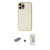 MARSİLYAN™- iPhone 12 Pro Max Kılıf Ahenk Işık - Siyah Mat Seramik Nano Ekran Koruyucu + Renkli Kamera Lens Koruma Cam - SI