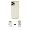 MARSİLYAN™- iPhone 12 Pro Max Kılıf Ahenk Işık - Siyah Mat Seramik Nano Ekran Koruyucu + Shine Kamera Lens - LT
