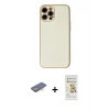 MARSİLYAN™- iPhone 12 Pro Max Kılıf Ahenk Işık - Siyah Mat Seramik Nano Ekran Koruyucu + Renkli Kamera Lens Koruma Cam - TU