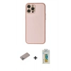 MARSİLYAN™- iPhone 12 Pro Max Kılıf Ahenk Işık - Siyah Polymer Nano Ekran Koruyucu + Shine Kamera Lens Koruma Cam - SABE