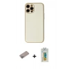 MARSİLYAN™- iPhone 12 Pro Max Kılıf Ahenk Işık - Siyah Polymer Nano Ekran Koruyucu + Shine Kamera Lens Koruma Cam - SABE