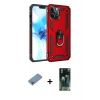 MARSİLYAN™- iPhone 12 Pro Max Kılıf Ahenk Klasik Koleksiyonu - Şeffaf 360 Full Body Arka Koruyucu + Shine Kamera Lens Koruma Cam - GI
