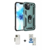 MARSİLYAN™- iPhone 12 Pro Max Kılıf Ahenk Klasik Koleksiyonu - Şeffaf Royal Nano Ekran Koruyucu + Shine Kamera Lens - GD