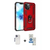 MARSİLYAN™- iPhone 12 Pro Max Kılıf Ahenk Klasik Koleksiyonu - Şeffaf Royal Nano Ekran Koruyucu + Shine Kamera Lens - LT