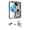 MARSİLYAN™- iPhone 12 Pro Max Kılıf Ahenk Klasik Koleksiyonu - Şeffaf Royal Nano Ekran Koruyucu + Renkli Kamera Lens Koruma Cam - MI