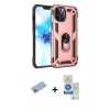 MARSİLYAN™- iPhone 12 Pro Max Kılıf Ahenk Klasik Koleksiyonu - Şeffaf Royal Nano Ekran Koruyucu + Shine Kamera Lens Koruma Cam - MI