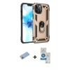 MARSİLYAN™- iPhone 12 Pro Max Kılıf Ahenk Klasik Koleksiyonu - Şeffaf Royal Nano Ekran Koruyucu + Shine Kamera Lens Koruma Cam - MI