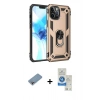 MARSİLYAN™- iPhone 12 Pro Max Kılıf Ahenk Klasik Koleksiyonu - Şeffaf Royal Nano Ekran Koruyucu + Shine Kamera Lens Koruma Cam - GI