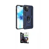 MARSİLYAN™- iPhone 12 Pro Max Kılıf Ahenk Klasik Koleksiyonu - Şeffaf Temperli Cam Ekran Koruyucu