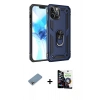 MARSİLYAN™- iPhone 12 Pro Max Kılıf Ahenk Klasik Koleksiyonu - Şeffaf Temperli Cam Ekran Koruyucu + Shine Kamera Lens Koruma Cam - GI