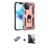 MARSİLYAN™- iPhone 12 Pro Max Kılıf Ahenk Klasik Koleksiyonu - Şeffaf Temperli Cam Ekran Koruyucu + Shine Kamera Lens Koruma Cam - GI